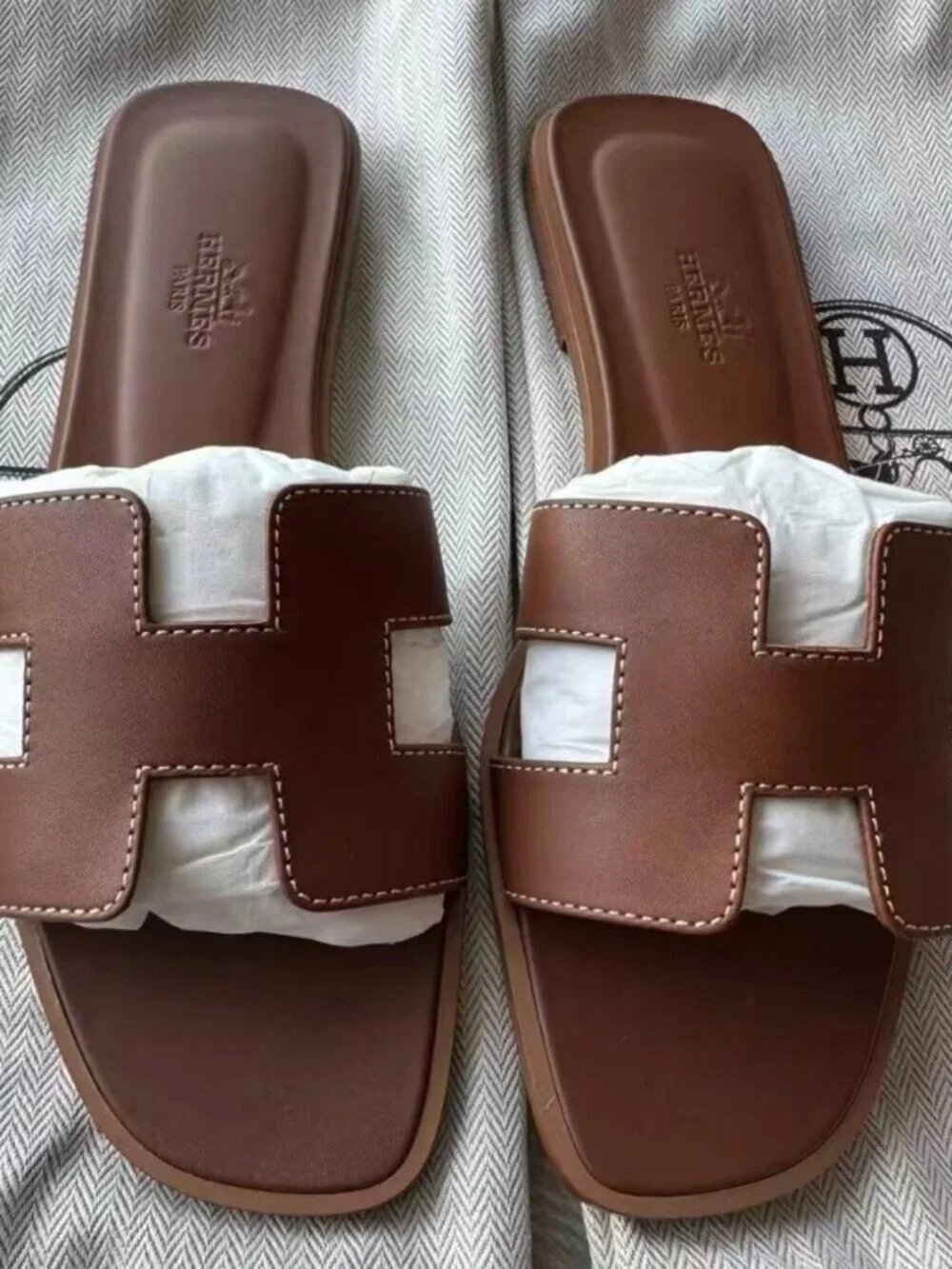 Hermes Oran Sandals Women’s EU 38 Brown